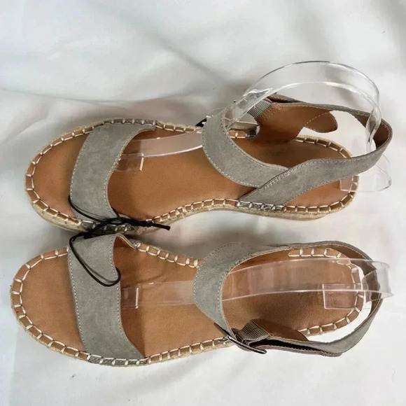 2/$30 Universal Thread Adea Wedge Size 11 Platform Sandal Casual Coastal Raffia - Picture 3 of 7